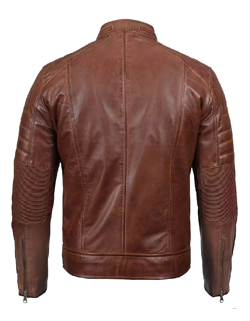 TMT GEARS | Brown leather jacket