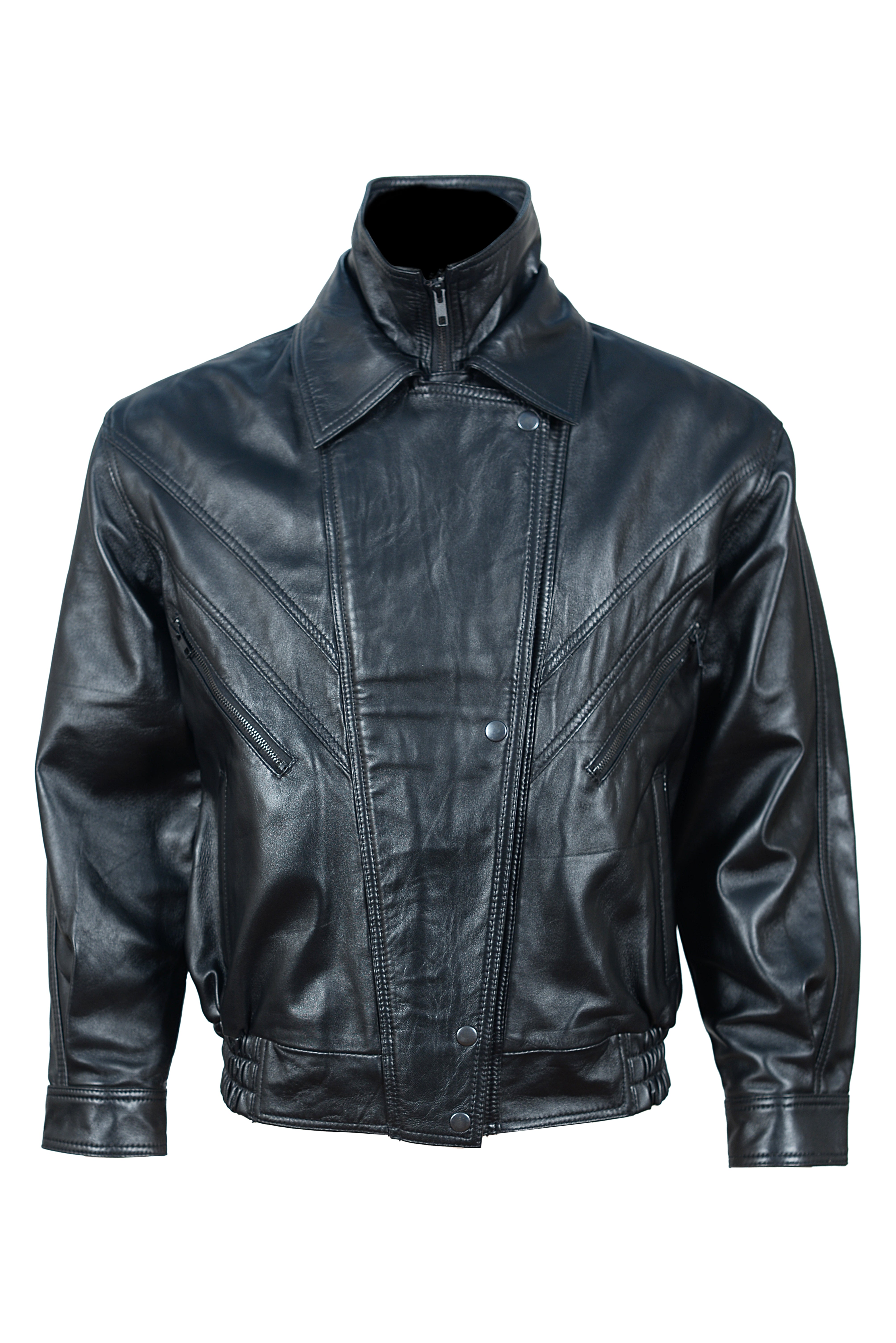 LEATHER BOMBER JACKET