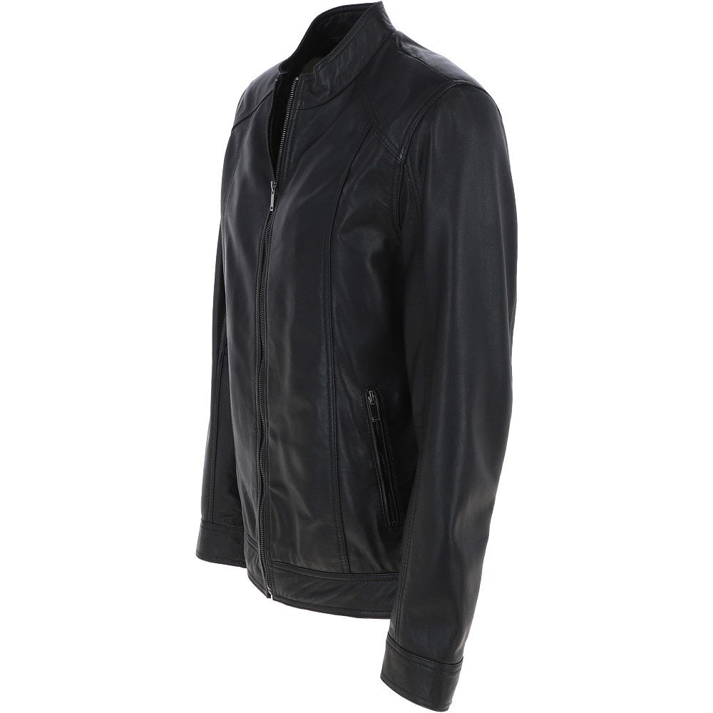 black Genuine Leather Jacket for men