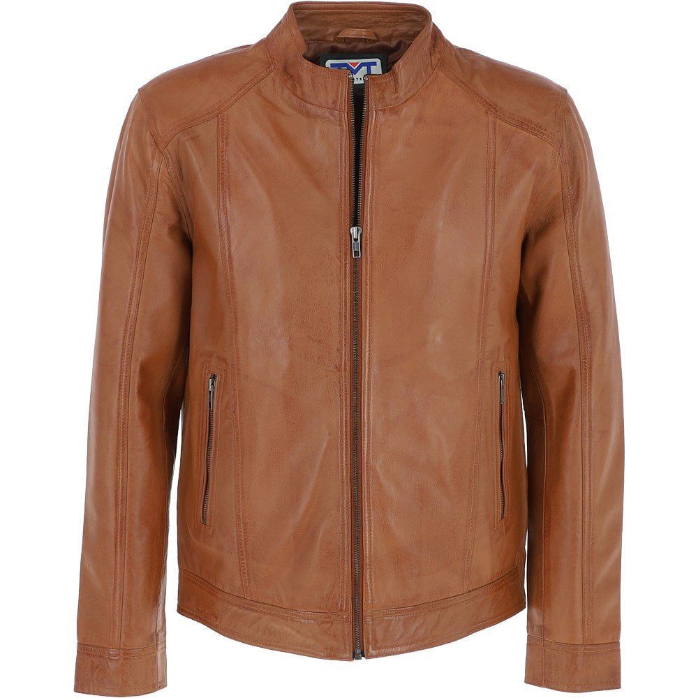 Men's casual winter lambskin leather jackets for men