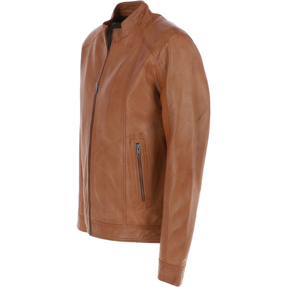 Men's casual winter lambskin leather jackets for men