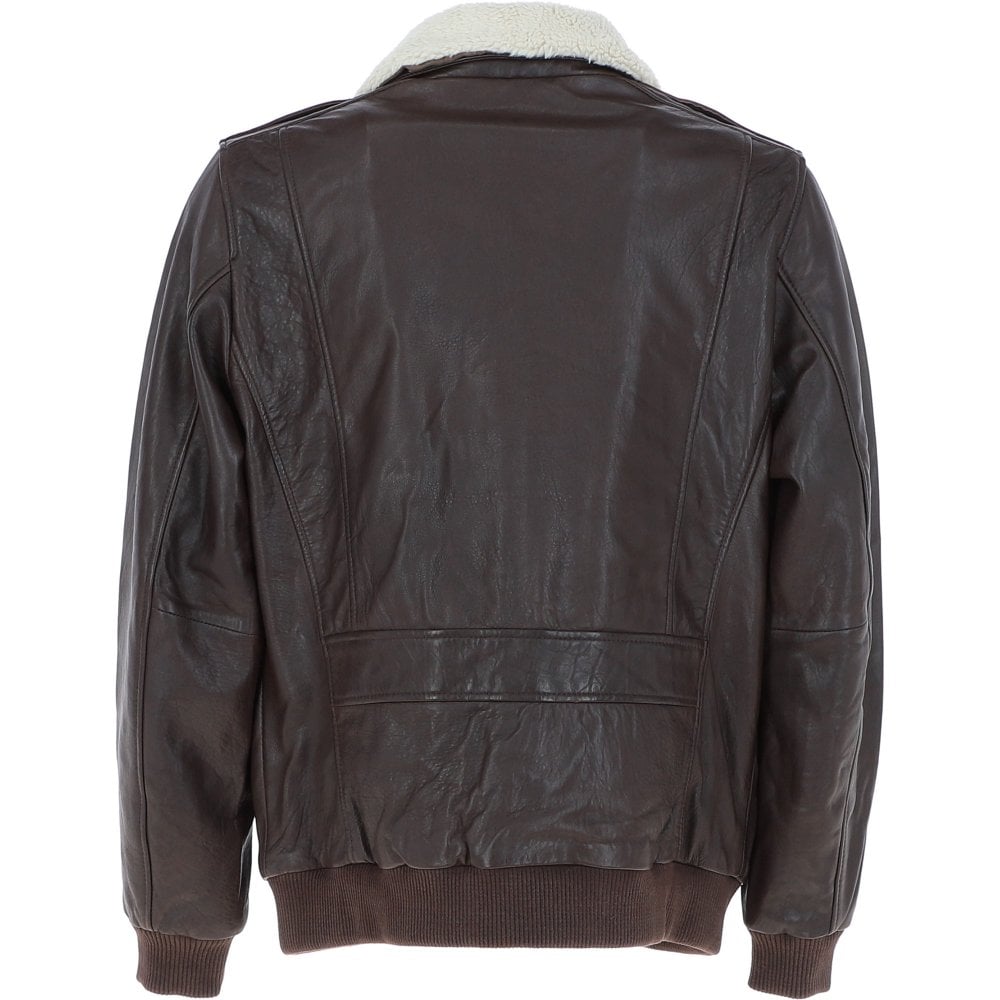 Brown real leather jacket