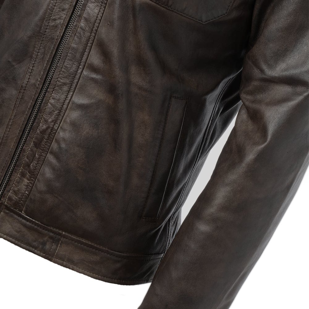 DARK BROWN LEATHER JACKET