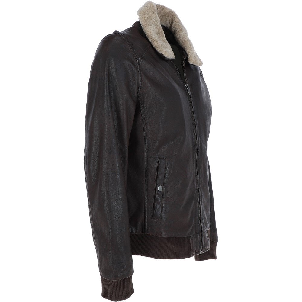 Real Leather Aviator Washed Bomber Air Force Jacket