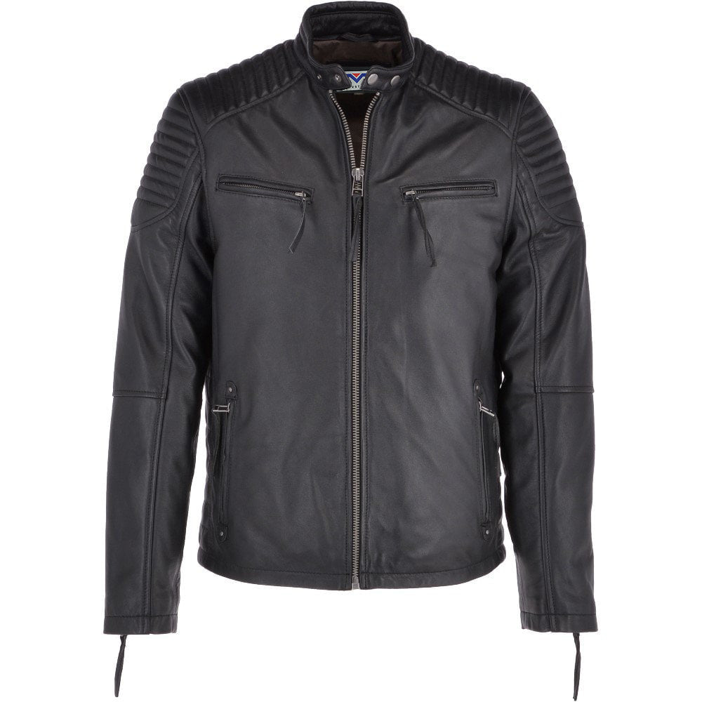 Stylish Men's Genuine Leather Jacket: Lightweight & Casual Slim Fit Outerwear