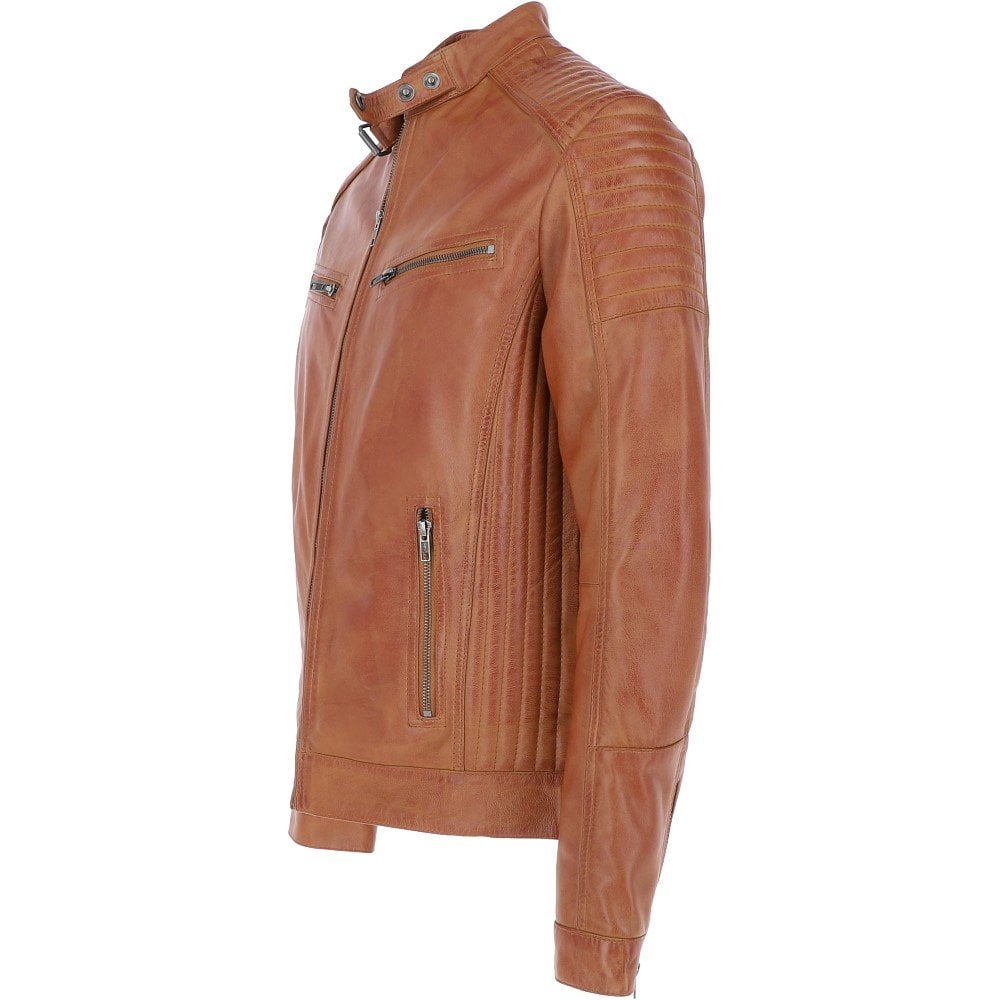 Brown Leather Jacket Men Casual Jackets